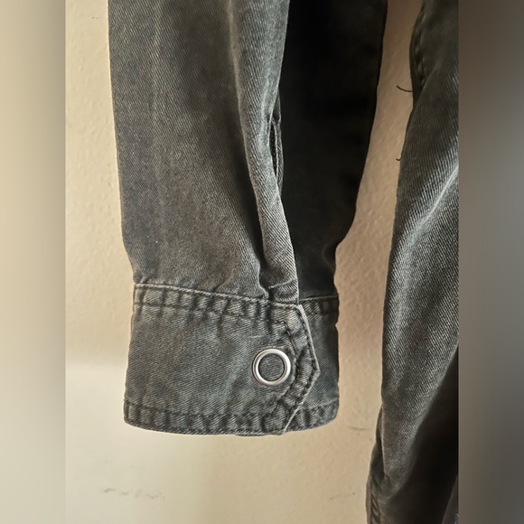 BDG Slouchy Long-Sleeve 100% CottonBlack/Gray Snap-Up Jumpsuit Small - Picture 9 of 10